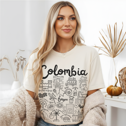 Colombia Landmarks t-shirt Comfort ColorsĀ®