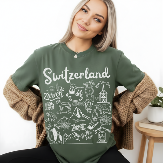 Switzerland Landmarks t-shirt Comfort ColorsĀ®