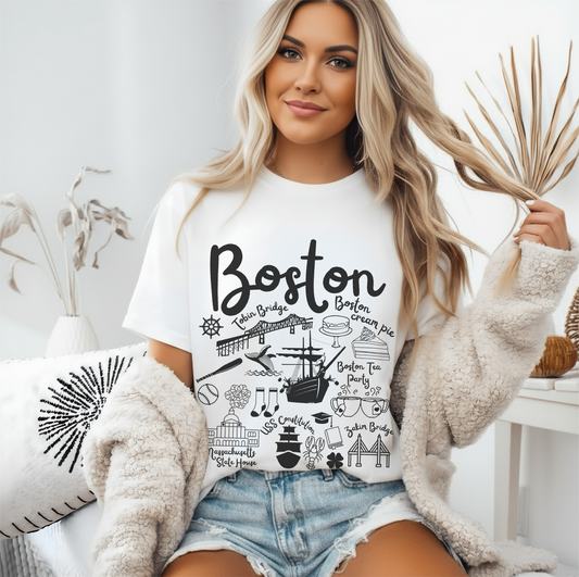Boston Landmarks t-shirt Comfort ColorsĀ®