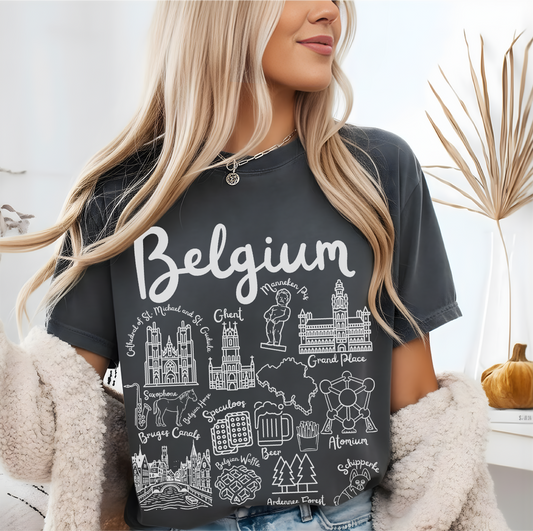 Belgium Landmarks t-shirt Comfort ColorsĀ®