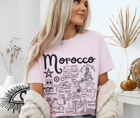 Morocco Landmarks t-shirt Comfort ColorsĀ®