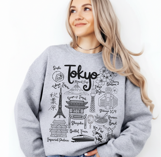 Tokyo Japan Landmarks Sweatshirt