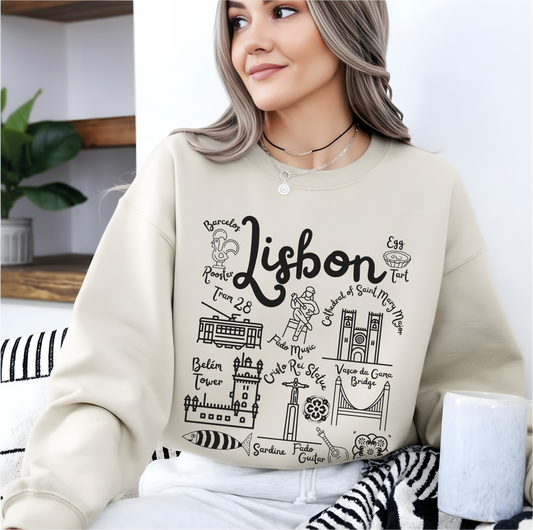 Lisbon Portugal Landmarks Sweatshirt
