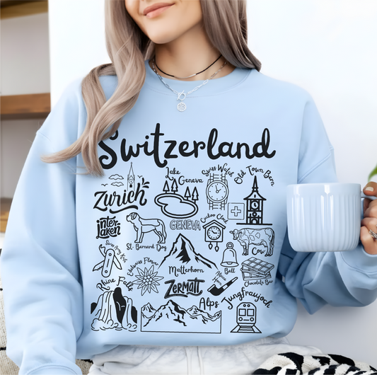 Switzerland Landmarks Sweatshirt