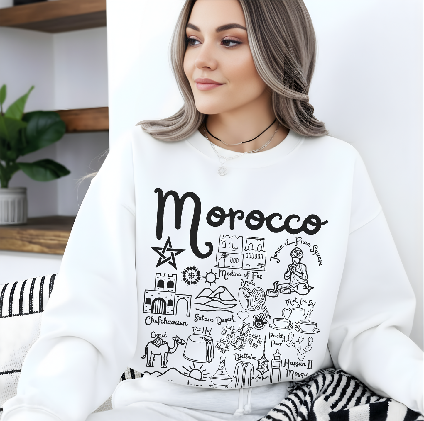 Morocco Landmarks Sweatshirt