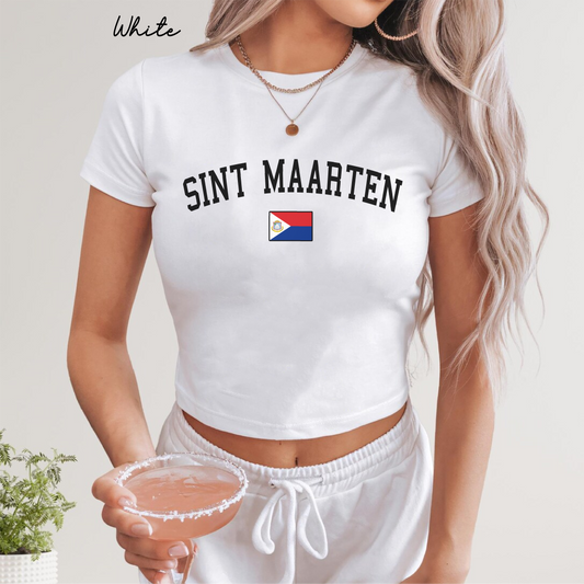 Sint Maarten Y2K Women's Baby Tee