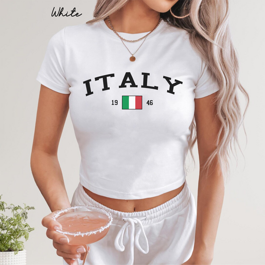 Italy Y2K Women's Baby Tee