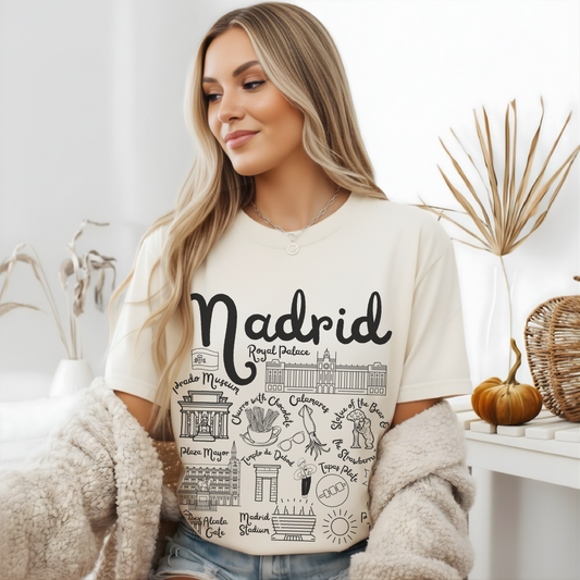 Madrid Spain Landmarks t-shirt Comfort ColorsĀ®
