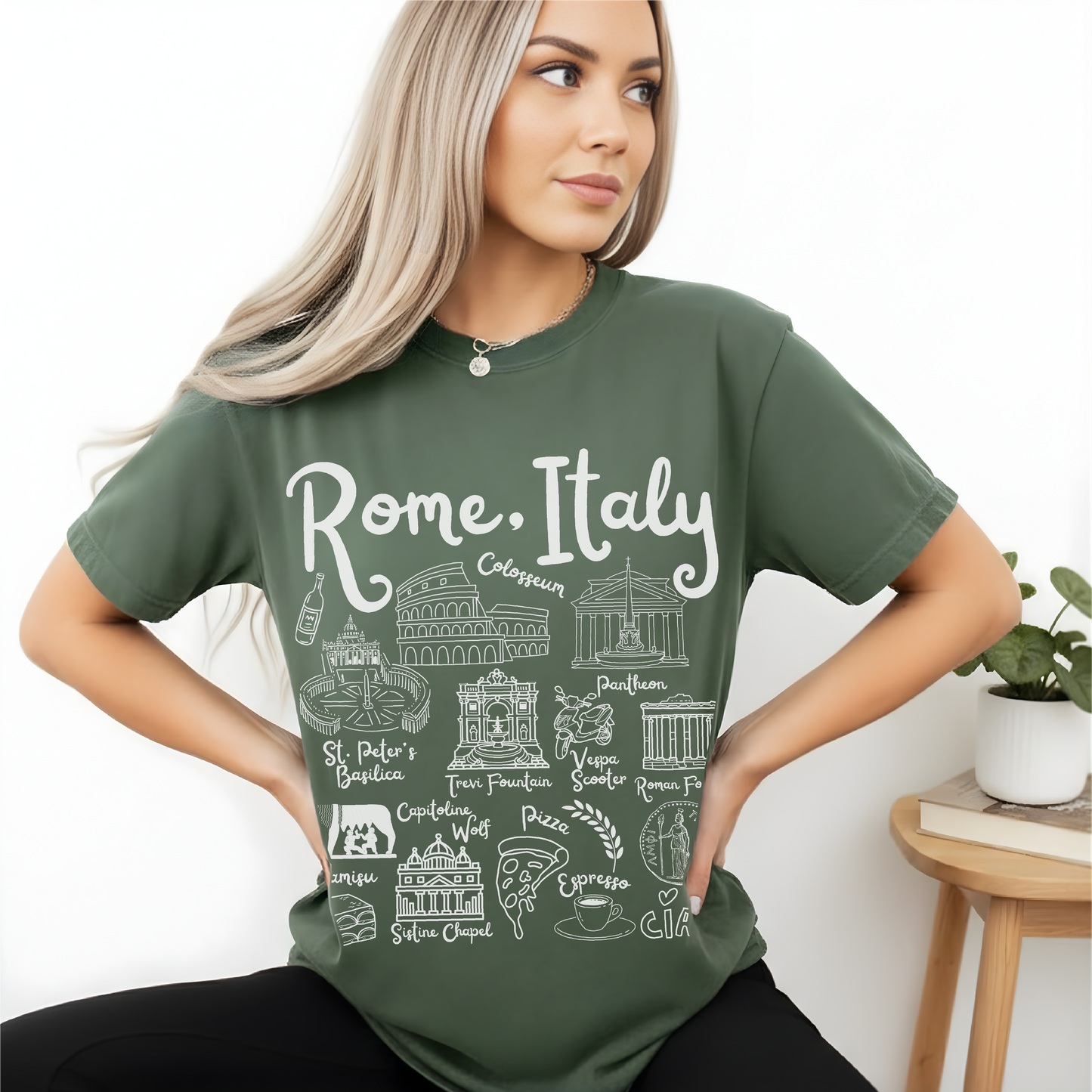 Rome Italy Landmarks t-shirt Comfort Colors®
