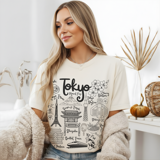 Tokyo Japan Landmarks t-shirt Comfort ColorsĀ®