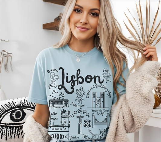 Lisbon Landmarks t-shirt Comfort ColorsĀ®