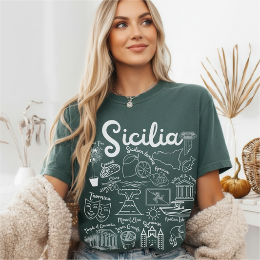 Sicilia Landmarks t-shirt Comfort ColorsĀ®