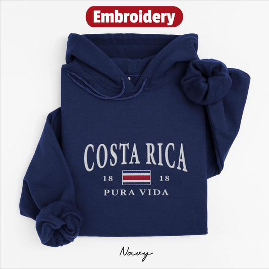Costa Rica embroidery hoodie