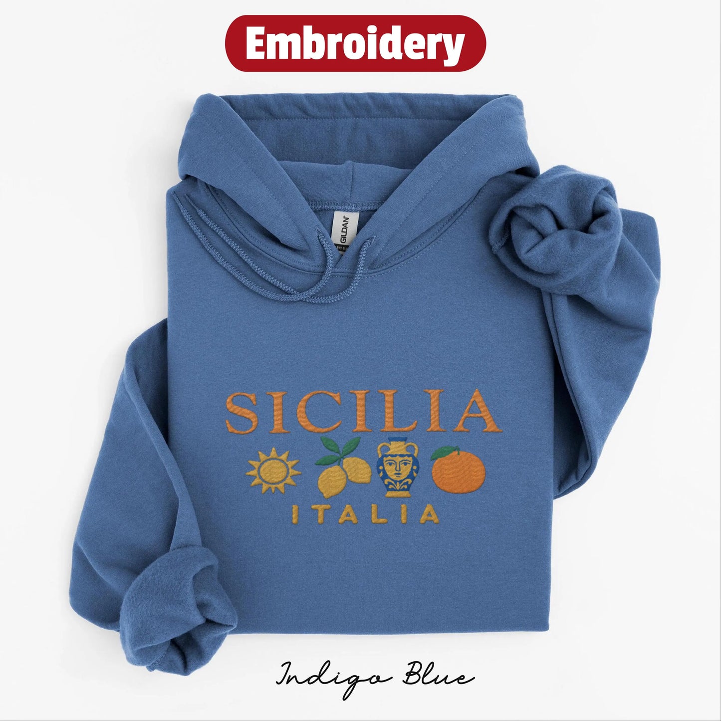 Sicily embroidery hoodie