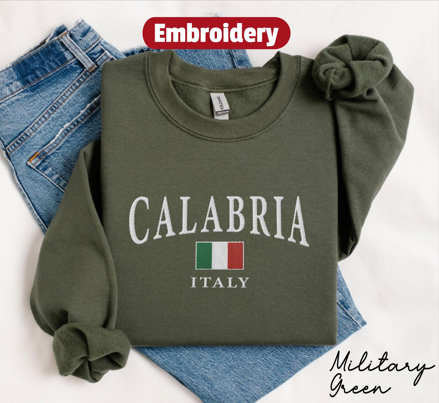 Calabria embroidered sweatshirt crewneck
