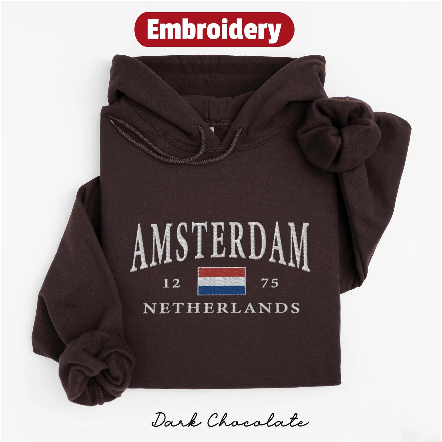 Amsterdam embroidered hoodie