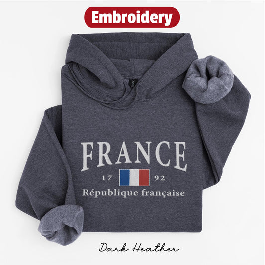 France embroidered hoodie
