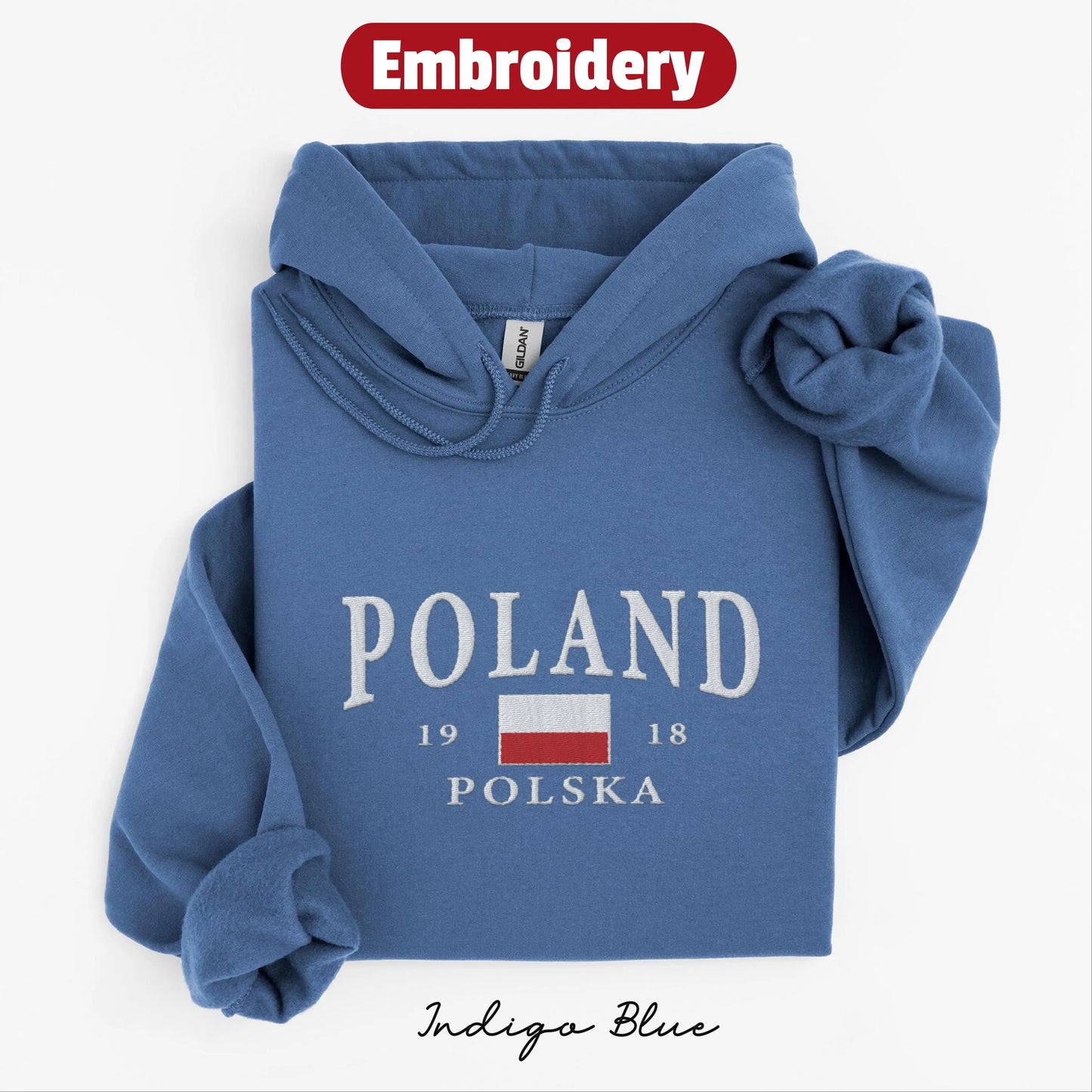 Poland embroidery hoodie