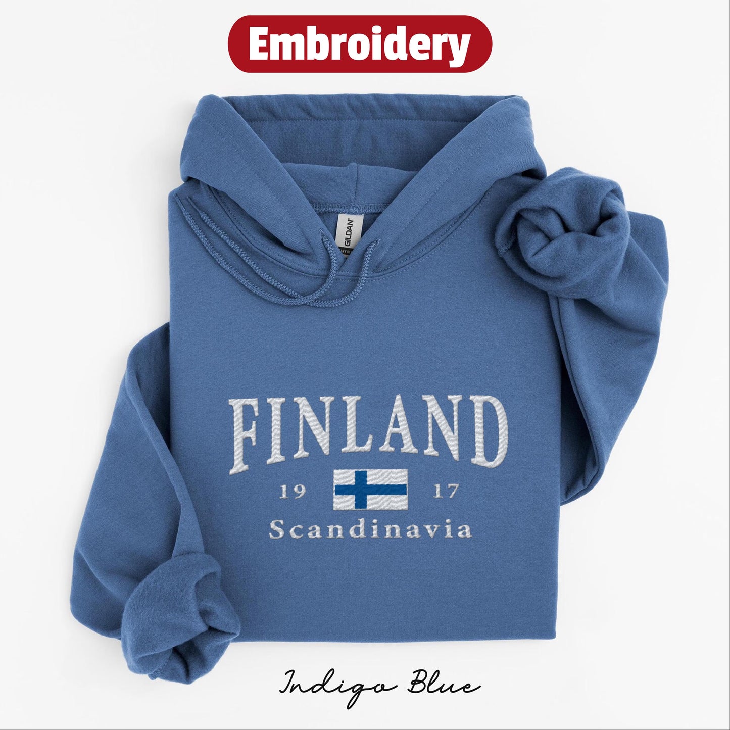 Finland embroidery hoodie
