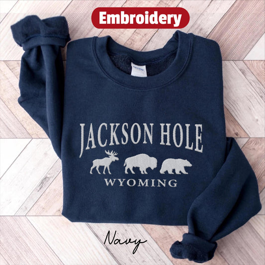 Jackson Hole embroidered sweatshirt crewneck