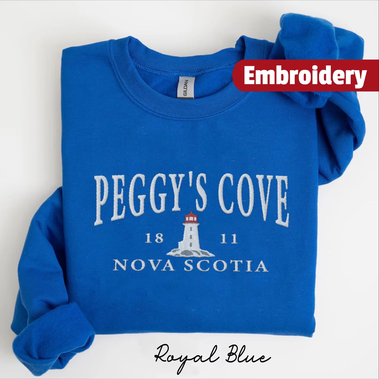 Peggys Cove embroidered sweatshirt crewneck