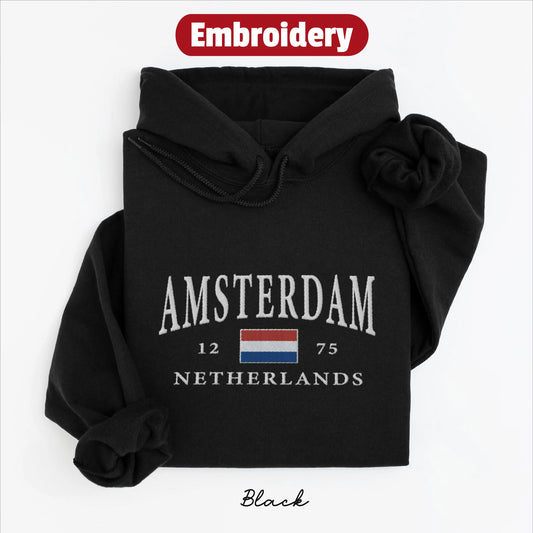 Amsterdam embroidered hoodie