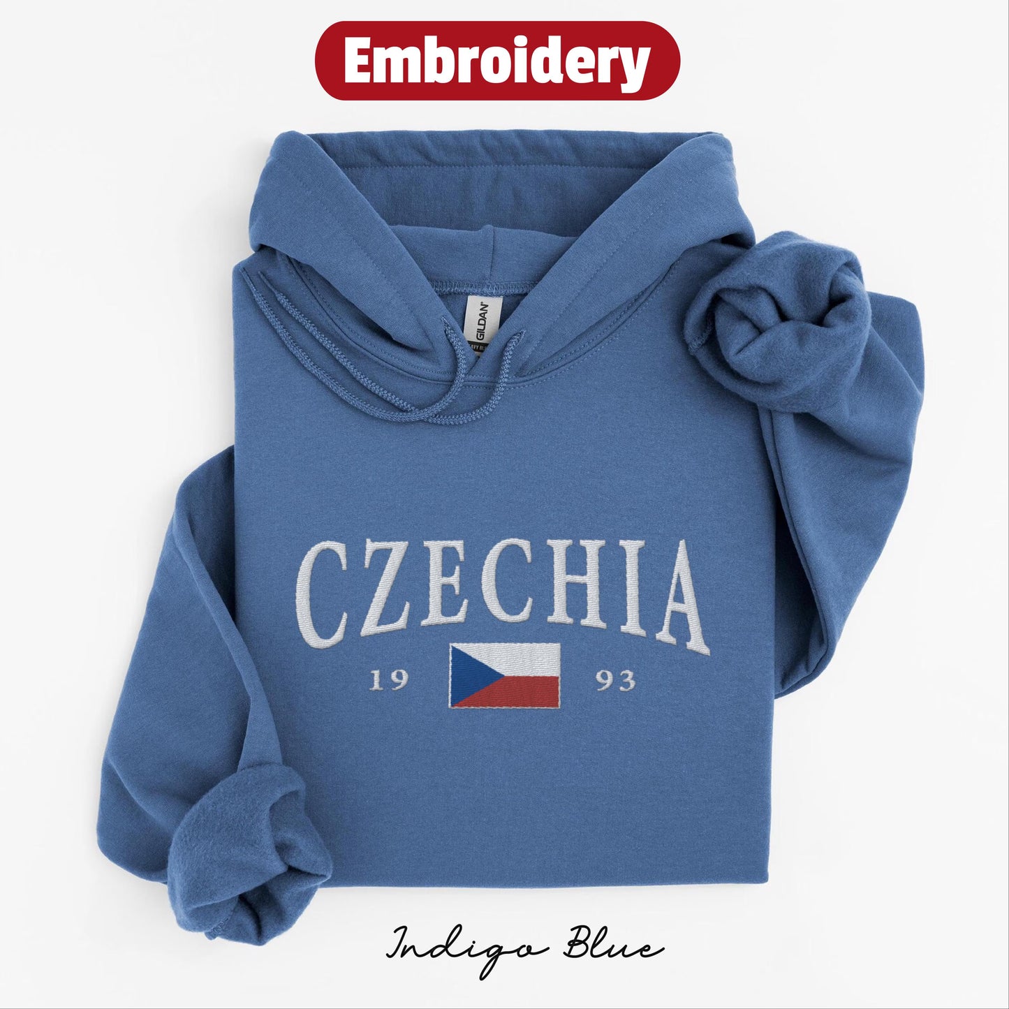 Czechia embroidered hoodie