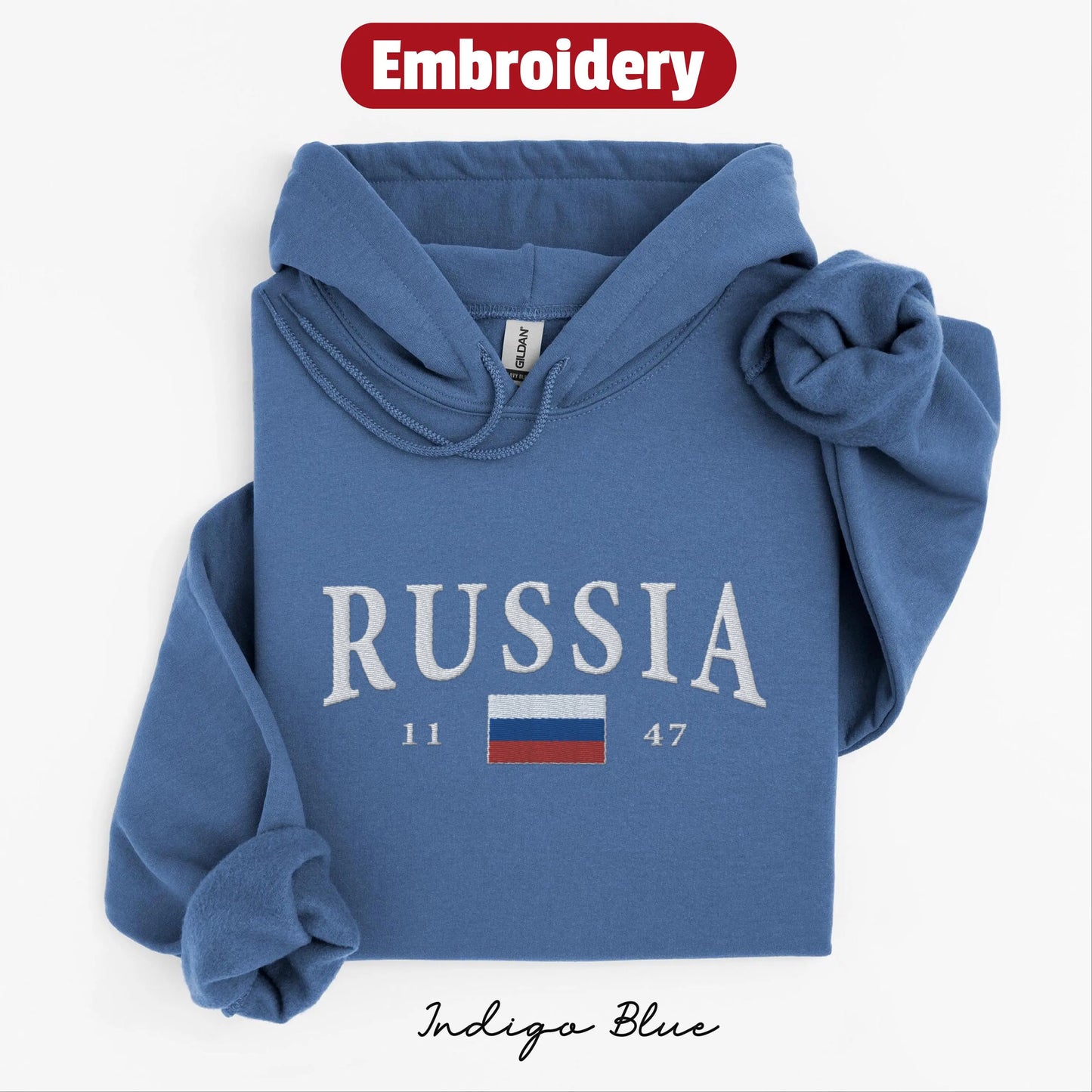 Russia embroidered hoodie