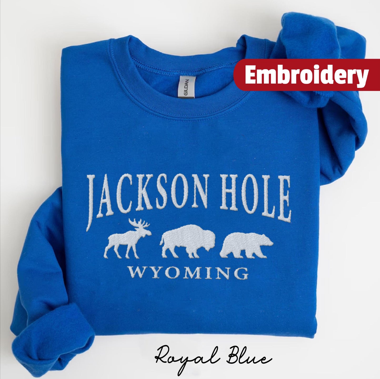 Jackson Hole embroidered sweatshirt crewneck