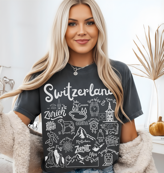 Switzerland Landmarks t-shirt Comfort Colors®