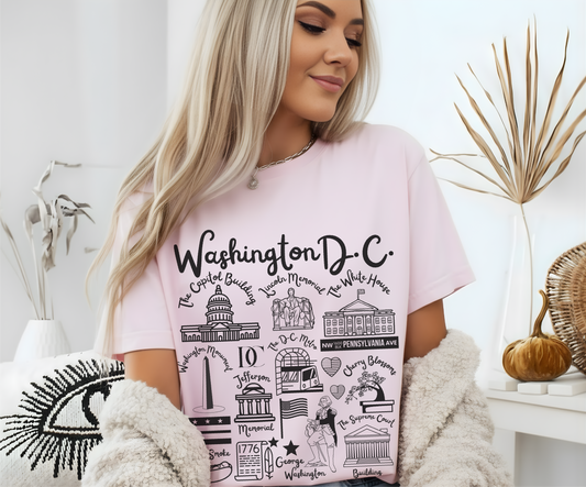Washington D.C Landmarks t-shirt Comfort Colors®