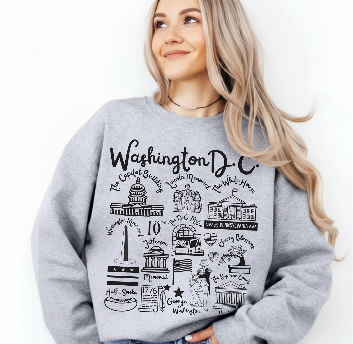 Washington D.C. Landmarks Sweatshirt