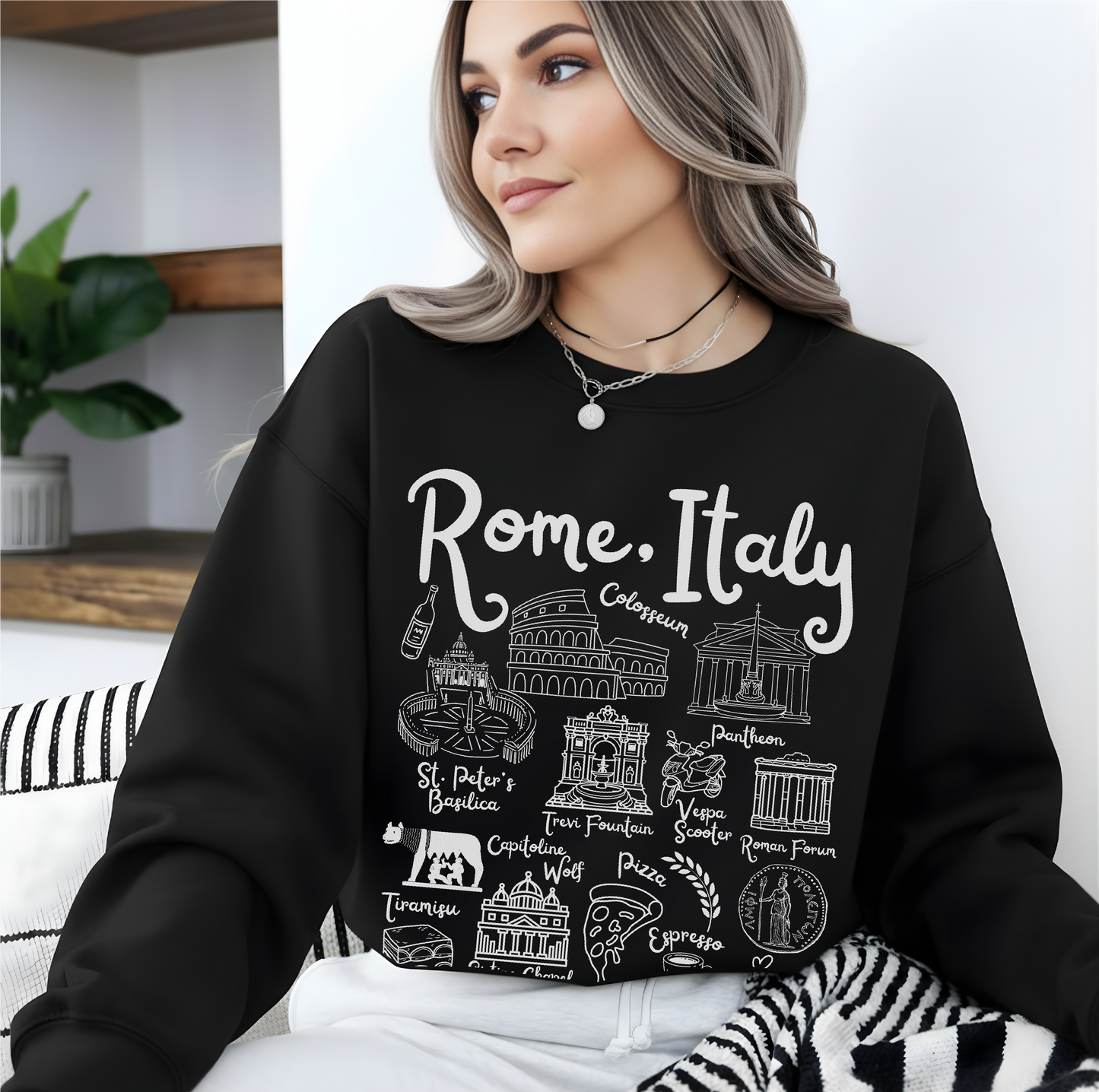 Rome Italy Landmarks Sweatshirt
