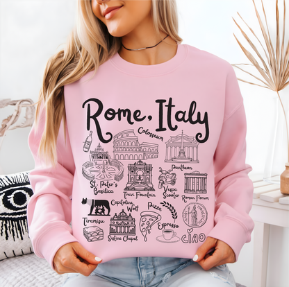 Rome Italy Landmarks Sweatshirt
