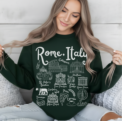 Rome Italy Landmarks Sweatshirt