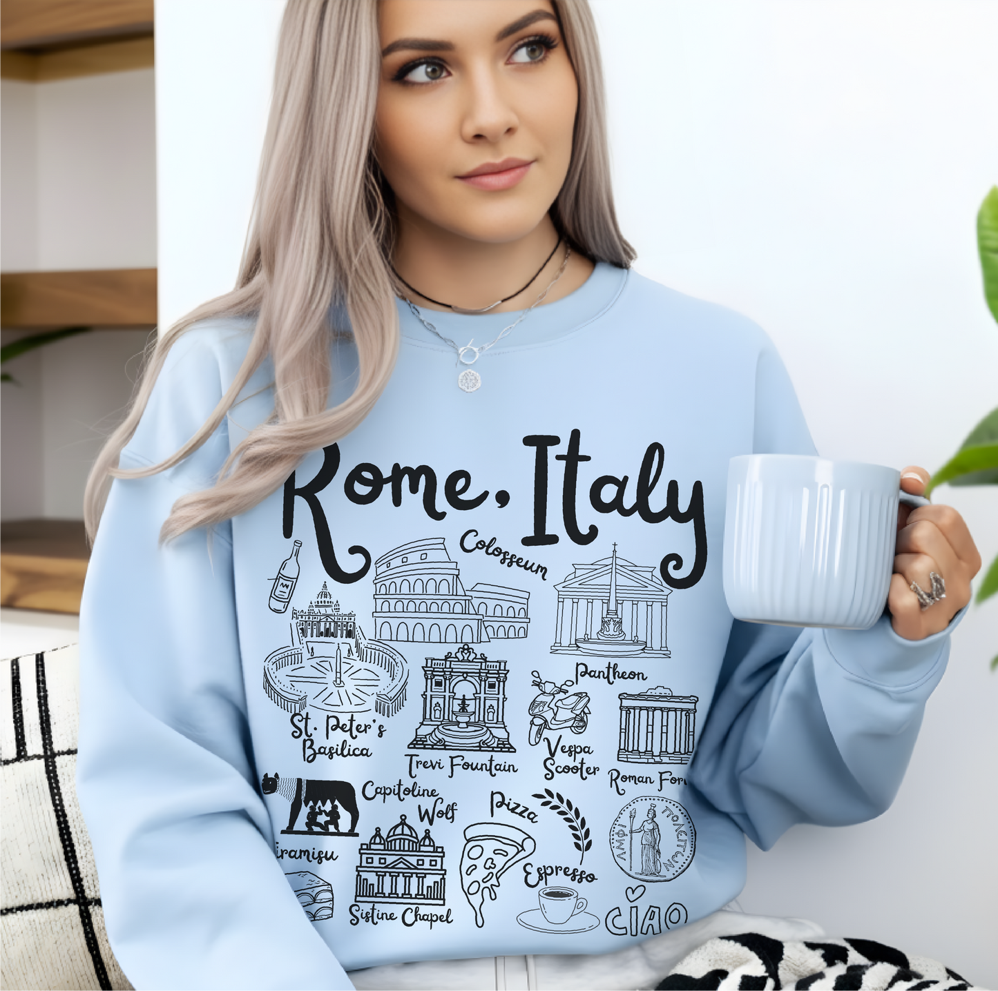 Rome Italy Landmarks Sweatshirt