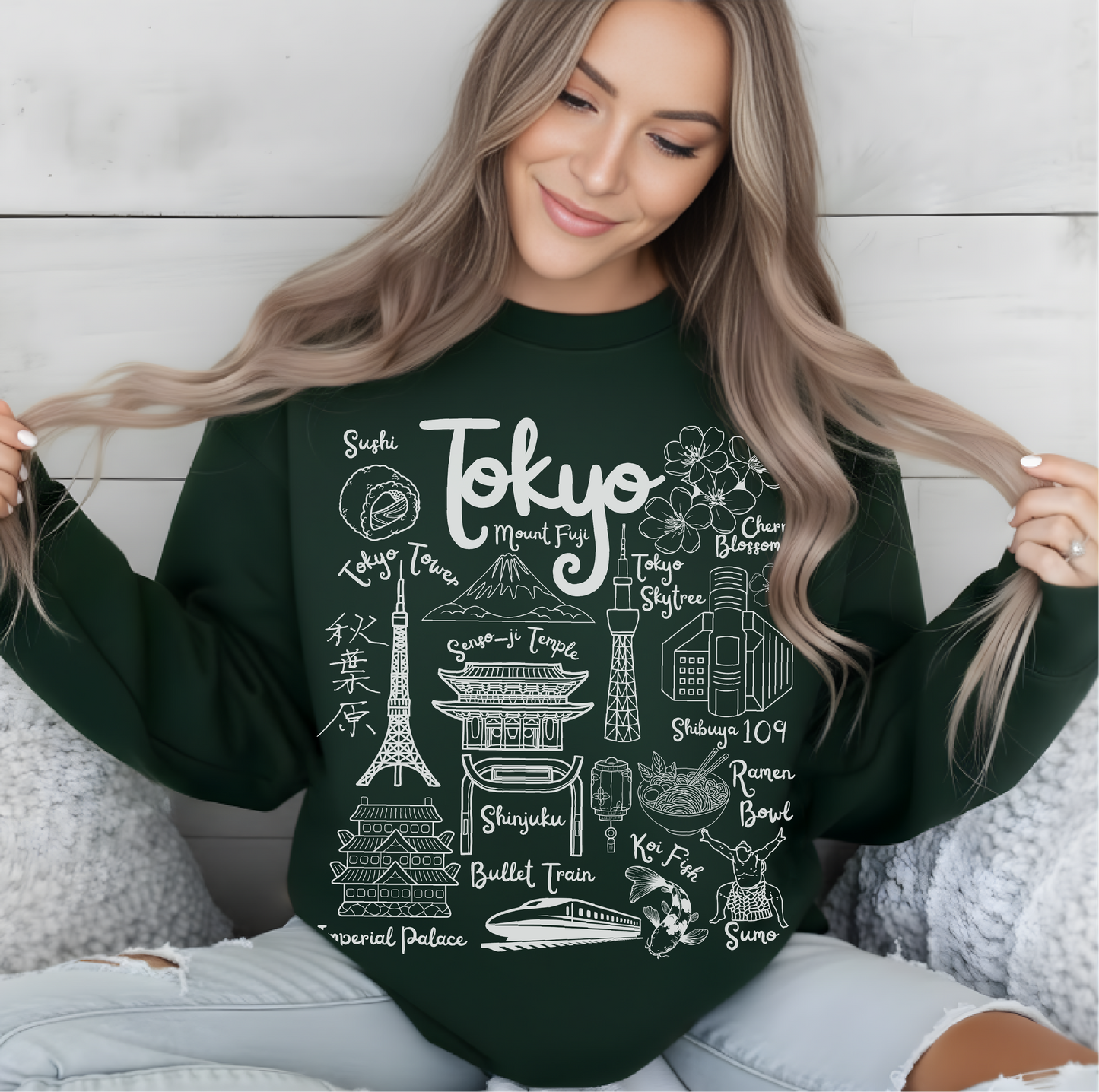 Tokyo Japan Landmarks Sweatshirt