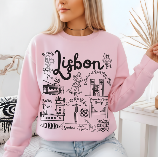 Lisbon Portugal Landmarks Sweatshirt