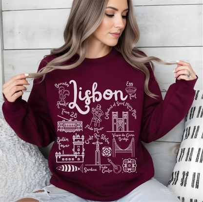 Lisbon Portugal Landmarks Sweatshirt