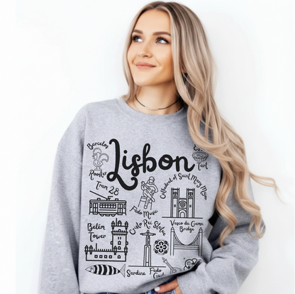 Lisbon Portugal Landmarks Sweatshirt