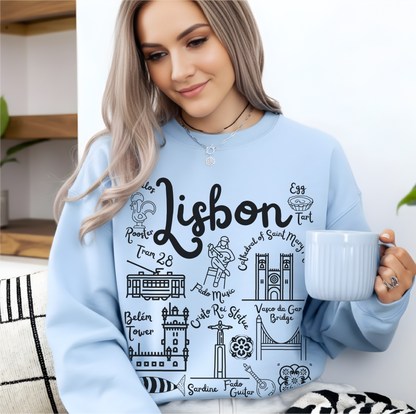 Lisbon Portugal Landmarks Sweatshirt