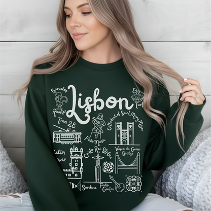 Lisbon Portugal Landmarks Sweatshirt