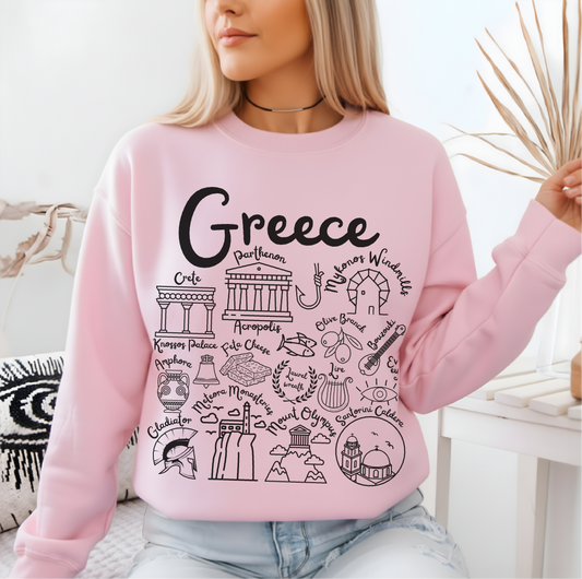 Greece Landmarks Sweatshirt