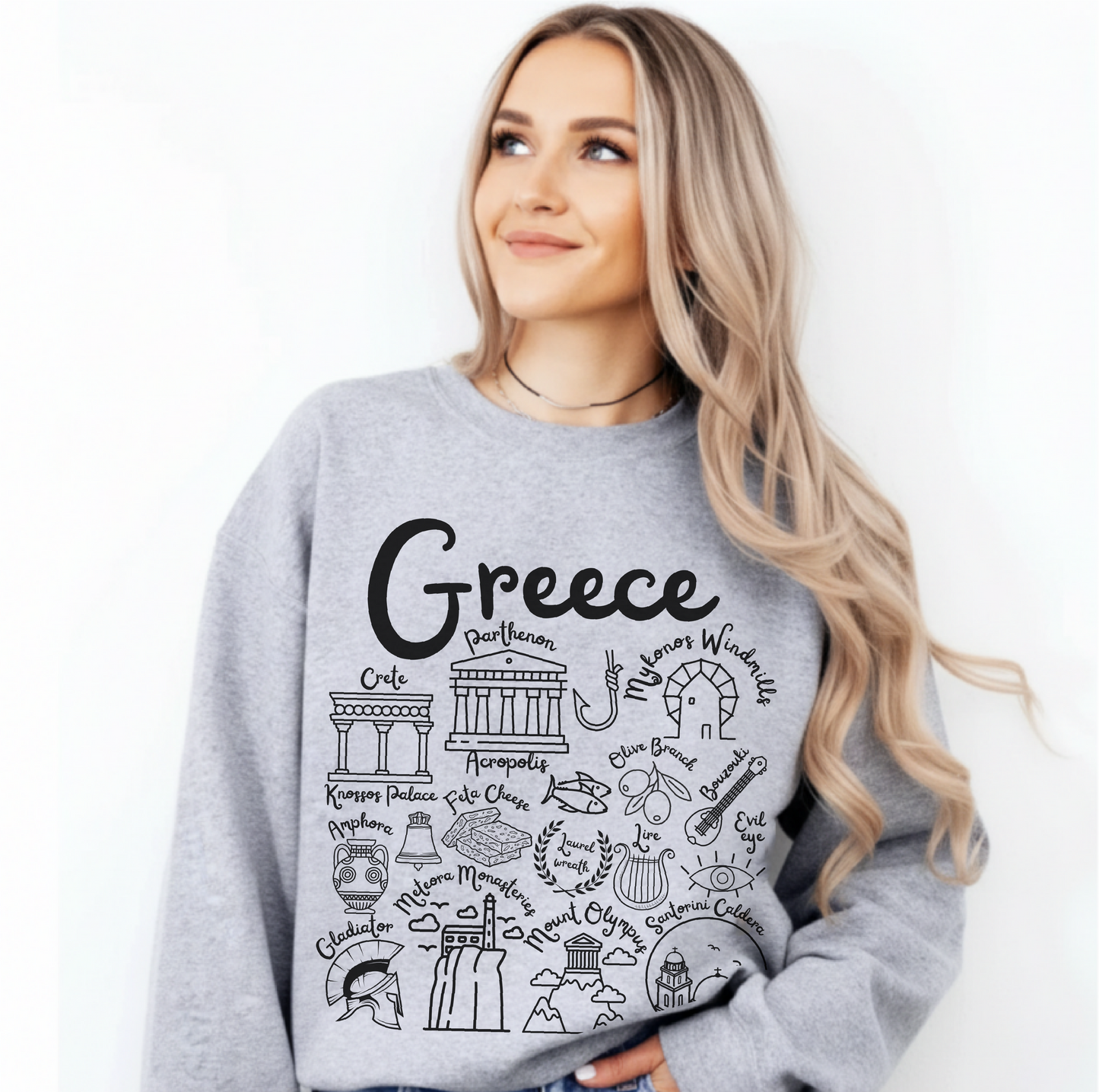 Greece Landmarks Sweatshirt