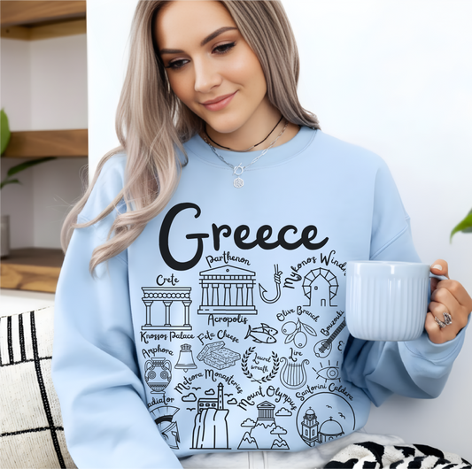 Greece Landmarks Sweatshirt
