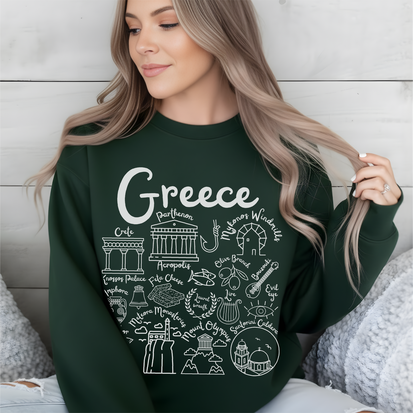 Greece Landmarks Sweatshirt