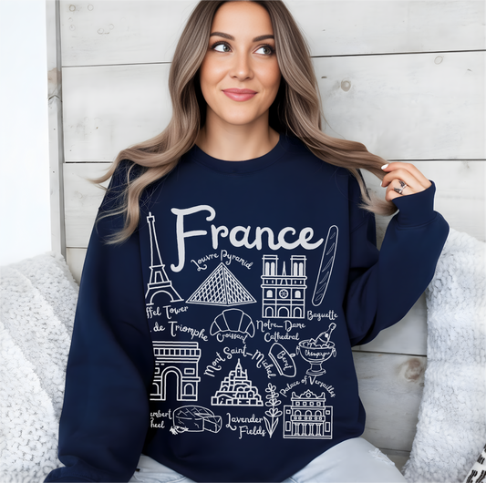 France Landmarks Sweatshirt