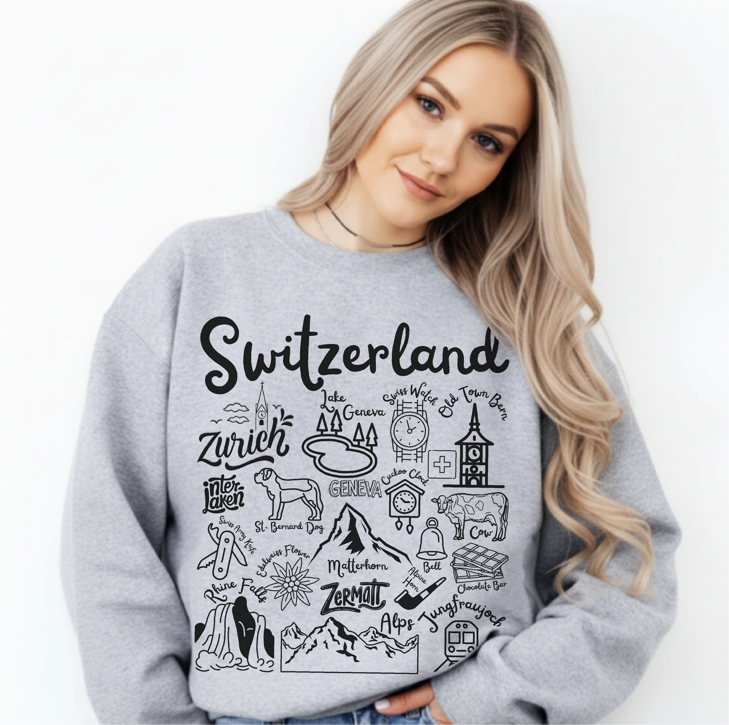 Switzerland Landmarks Sweatshirt