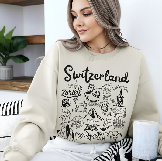 Switzerland Landmarks Sweatshirt