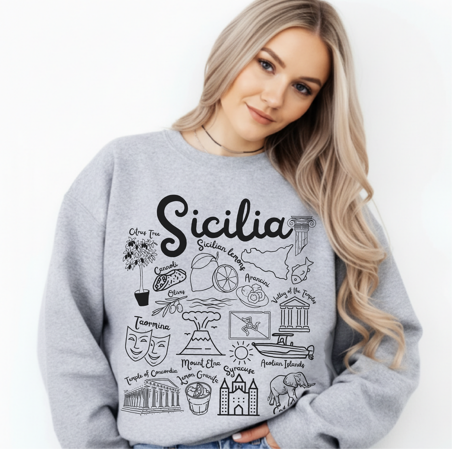 Sicilia Landmarks Sweatshirt